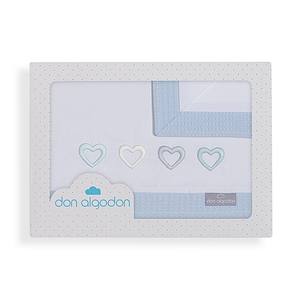 Juego de Ropa de Cama de 3 Piezas, 100% Algodón, Diseño Sólido para Cuna, Modelo CUORE, Técnica de Tejido - Product Image 1