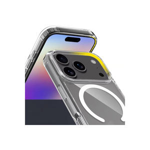 Coque rigide transparente en PC compatible MagSafe pour iPhone 17 Pro Max, antichoc, avec motif gaufré ATA, protection de téléphone - Product Image 2