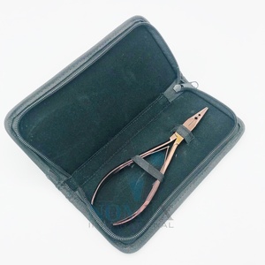 Pince à micro-perles en acier inoxydable de qualité chirurgicale solide 2 trous outil d'extension de cheveux professionnel multifonctionnel couleur or rose - Product Image 6