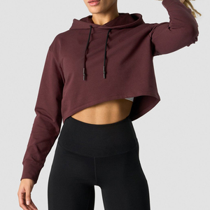 Customized Clothing <b>Zip</b> <b>up</b> Slim Fit Women High Quality Wholesale Casual Wear Hoodie Custom Logo Cotton <b>Cropped</b> Hoodie For Women - Product Image 4