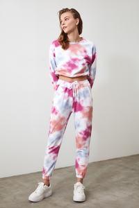 Fabricant de vêtements d'hiver 2022 Mode Tie-Dye Design 2 Piece Set Women Sweatsuit Tracksuits Set Sweatpants And Sweatshirt Set - Product Image 2