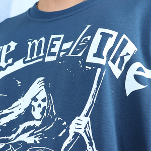 เสื้อสเวตเตอร์แบบสวมหัวสำหรับผู้ชายผ้าฟลีซโอเวอร์ไซส์ผ้าคอตตอน100% ดีไซน์ประดับพลอยเทียมสำหรับฤดูหนาวงานตามสั่ง - Product Image 2