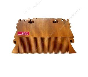 Peine de madera de acacia hecho a mano de alta calidad, artesanía india ecológica con mango de bambú, logotipo personalizado de Quality Handicrafts - Product Image 1