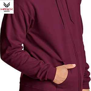 High Quality <b>Men</b> <b>Zipper</b> <b>Hoodies</b> Cotton Polyester <b>Zipper</b> <b>Hoodies</b> Low MOQ Top Fashion <b>Zipper</b> <b>Hoodies</b> - Product Image 5