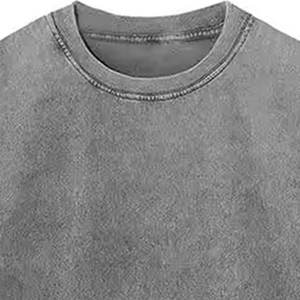 ชายที่กําหนดเองจางขนาดใหญ่กรดล้างผ้าฝ้าย 100% เสื้อยืดที่มีโลโก้ที่กําหนดเองฤดูร้อนระบายอากาศผู้ชายกรดล้างเสื้อ T - Product Image 4