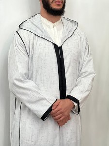 Thobe marocain pour hommes, qualité supérieure, imprimé numérique, coupe ample, polyester, anti-froissement, abaya taille XXL, vêtements faits à la main pour adultes - Product Image 4