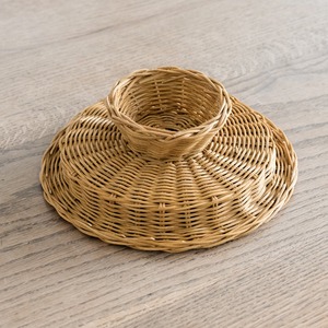 Supports naturels pour gâteaux de mariage, élégants supports à dessert en rotin, mini-supports pour gâteaux, ensemble de présentation de gâteaux - Product Image 3