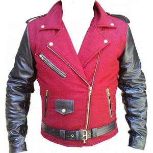 Vente en gros d'usine, veste en cuir véritable pour homme, en peau de mouton, en cuir de vache, streetwear d'hiver, mode, course, OEM - Product Image 6