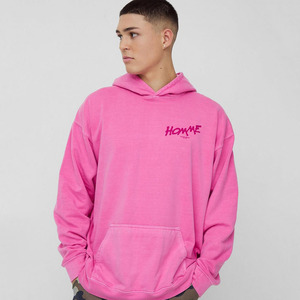 Sudadera con capucha de grafiti lavada de gran tamaño personalizada para hombre, sudaderas con capucha personalizadas de mezcla de algodón, sudaderas con capucha para hombre, último diseño básico - Product Image 1