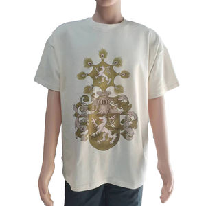 Qualité supérieure lavage à l'acide hommes été séchage rapide 100% coton T-Shirt à manches courtes 3D imprimé étiquette tissée tricoté Sublimation - Product Image 1