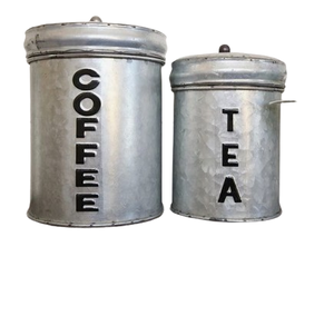 Metal <b>Canisters</b> Handmade Hotel Restaurant Kitchen Airtight Custom Made Galvanized Metal <b>Canister</b> <b>Set</b> - Product Image 5