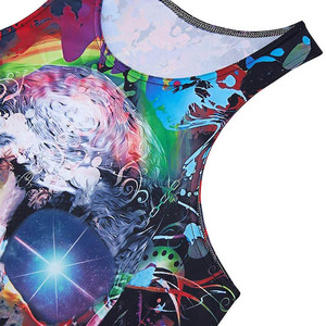 2023 New Arrival <b>Men's</b> <b>Gym</b> Clothing 3D Sublimation Printed Tank Top Beach Style <b>Vest</b> Breathable Knitted Sleeveless Tank Top - Product Image 4