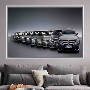 Mercedes Benz E Series Canvas Print: Elegant Custom Garage Wall Decor,WHITE <b>FRAMED</b> CANVAS - Product Image 1