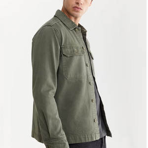 Meilleur prix Hommes Veste en jean Veste en jean teint uni Veste en jean confortable à vendre de haute qualité - Product Image 5