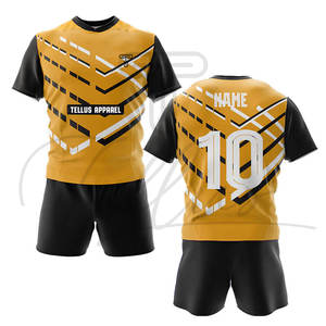 Uniforme de rugby pour homme à manches courtes, taille et couleur personnalisées, tissu en maille respirant léger, grande taille - Product Image 2