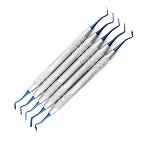 Dentist Tools Dental Filling <b>Spatula</b> Composite Instruments Stainless Steel Manual Gold Coated <b>Sets</b> - Product Image 1