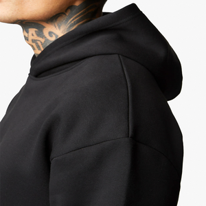 Sweat à capuche surdimensionné doublé 100% coton écologique pour hommes avec logo personnalisé de haute qualité avec polaire épaisse - Product Image 2