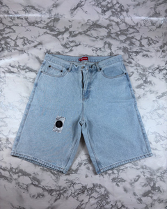 กางเกงยีนส์ขาสั้นทรงหลวมแบบมีซิปสำหรับผู้ชาย ผ้าเดนิมเนื้อหนัก 100% ผ้าฝ้าย - Product Image 5