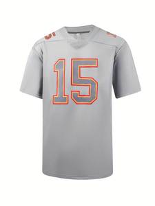 Maillot de football américain classique sur mesure pour hommes, vêtements de sport pour jeunes surdimensionnés en sergé cousus, ensembles grande taille, vente en gros - Product Image 2