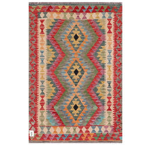 Alfombra Kilim de Maimana, Afganistán, 161 x 107 cm, Juego de Alfombras - Product Image 1