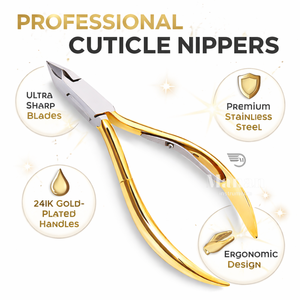 ที่ตัดหนังกำพร้าสแตนเลสอย่างดี ชุบทอง ปากตัดแม่นยำ สำหรับทำเล็บมือและเล็บเท้า ทนทาน คุณภาพสูง - Product Image 3
