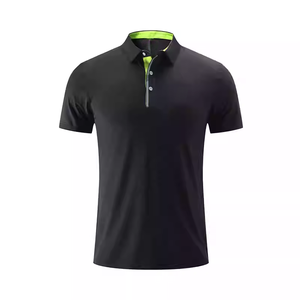Polo à manches courtes bleu marine DEZE Sports Quality pour homme, col contrasté, tissu respirant, idéal pour le golf, les sports et les occasions décontractées - Product Image 2
