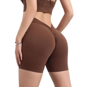Vente en gros de shorts de yoga pour femmes taille haute | Shorts d'entraînement sans couture à l'épreuve des squats | Vêtements de sport fitness à compression avec logo personnalisé - Product Image 4