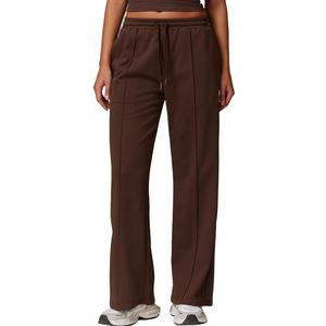 Pantalon de survêtement décontracté pour femme, taille haute, coupe droite, jambe large évasée, séchage rapide, avec cordon de serrage, style streetwear, printemps - Product Image 1