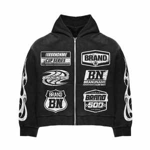 Vente en gros de survêtements pour hommes avec fermeture éclair personnalisés, ensemble de jogging avec logo imprimé sérigraphié, ensemble de survêtements de gym, ensemble de survêtements de mode unisexe - Product Image 6