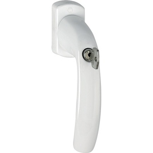 HOPPE 0810SVS/U10 Manija de ventana de aluminio de 32 mm Colección New York Blanco Tráfico con bloqueo para rieles y accesorios - Product Image 1
