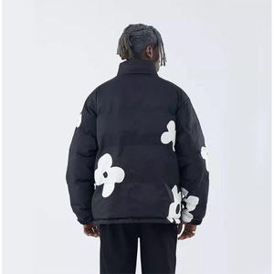 Latest Fashion High Quality Custom Men's Winter High Street Cotton Puffer <b>Jacket</b> Sublimation <b>Warm</b> Thick Stand Collar Regular - Product Image 3