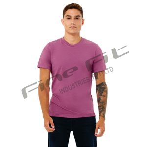 T-shirt en poly coton confortable et visible pour hommes, personnalisé pour la mode de conception de sonnerie à impression bouffante avec tissu tricoté - Product Image 1