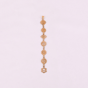 Colgante de Latón Chapado en Oro de Moda SEVAN CHAKRAS, Tamaño 125 mm, para Mujer - Product Image 4