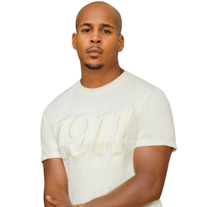 T-shirt en chenille solide en coton neutre à col rond KAP poids lourd vêtements de fraternité grecque T-shirt de style collégial propre - Product Image 1