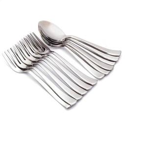 Ensemble de couverts en métal argenté poli brillant de style unique pour la maison, la cuisine, les mariages et la restauration - Product Image 4