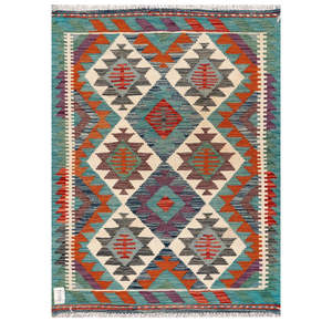 Alfombra Imaco Maimana, Alfombra Kilim Afgana, 116 x 85 cm, Producto para Colgar en la Pared con Shopify - Product Image 1