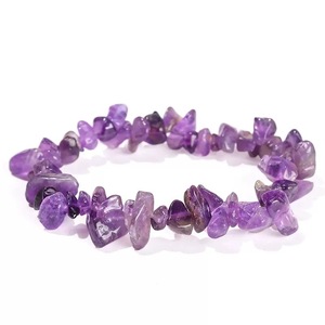 <b>Beaded</b> <b>Bracelets</b> & Bangles with Amethyst Bohemian Style Natural Crystal Everyday Wear - Product Image 1
