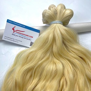Prix de gros extensions de cheveux en trame cheveux ondulés naturels couleur blonde cheveux humains vierges vietnamiens de haute qualité disponible en stock - Product Image 6