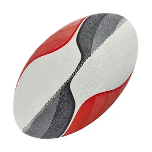 Ballon de rugby en cuir cousu à la machine de meilleure qualité Prix d'usine Logo personnalisé imprimé Taille 5 Football PVC