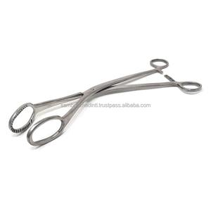 Fórceps de Ginecología de acero inoxidable alemán de la mejor calidad, 32mm de ancho de mandíbula, 22,5 cm, instrumentos quirúrgicos básicos - Product Image 4