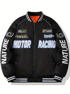 Recién llegado, chaqueta Bomber de invierno de alta calidad para hombre, hecha a medida con cuello levantado, chaqueta bordada para hombre - Product Image 6