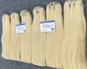 Extensiones de Cabello Tejidas de Color 613 Más Vendidas, Cabello Humano Vietnamita 100% Natural, Textura Lisa y Ondulada, Muy Alta Calidad - Product Image 6