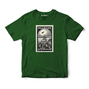 Camiseta de Manga Corta con Estampado Árabe de Palestina, 100% Algodón, Transpirable, Estilo Casual, Tejido de Punto Jersey, Opciones de 240g y 180g, Económica - Product Image 1