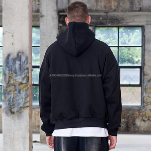 Sweat à capuche ample de haute qualité, vêtements pour hommes personnalisés, logo brodé, impression en relief, sweat à capuche unisexe - Product Image 5