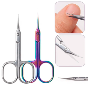 Manucure professionnelle ciseaux de beauté haut de gamme Style russe ongles ciseaux de peau morte lame incurvée poignée en céramique acier inoxydable - Product Image 2