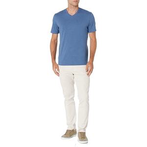 เสื้อยืดผู้ชายผ้าคอตตอนคอวีแห้งเร็วสำหรับยิมเสื้อยืดสำหรับผู้ชายระบายอากาศได้ดีพิมพ์โลโก้ตามสั่ง - Product Image 5