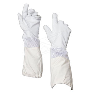 Guantes de apicultura de cuero de vaca de alta calidad 2025, función anticorte amarilla para apicultores con servicio OEM - Product Image 6