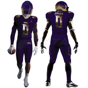 Uniforme de Fútbol Americano de Alta Calidad al por Mayor, 100% Poliéster, Secado Rápido, Transpirable, Colores y Logotipos Personalizados - Product Image 2
