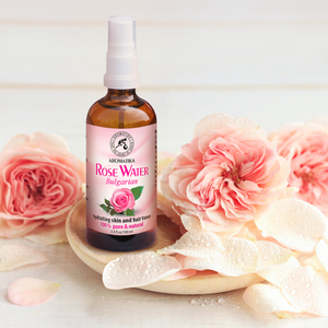 Aromatika Eau <span class=keywords><strong>de</strong></span> <span class=keywords><strong>Rose</strong></span> Bulgare en Spray 100ml Hydratant pour la Peau et les Cheveux Tonique Pur Naturel Brume Faciale pour Tous Types <span class=keywords><strong>de</strong></span> Peau - Product Image 1