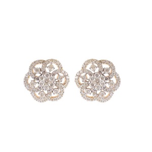 Boucles d'oreilles à grappe de diamants, Style indien, en or 14K - Product Image 1